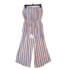Elan Tube Jumpsuit Romper Women's Small Multicolor Rainbow Wide‎ Leg Tassel